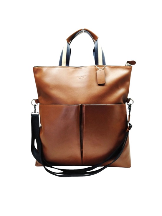 Other - Coach Charles Foldover Tote Dark Saddle